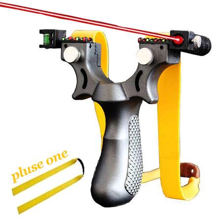 Powerful Crossbow Toy Laser sight Catapult Storage Steel ball in Slingshot
